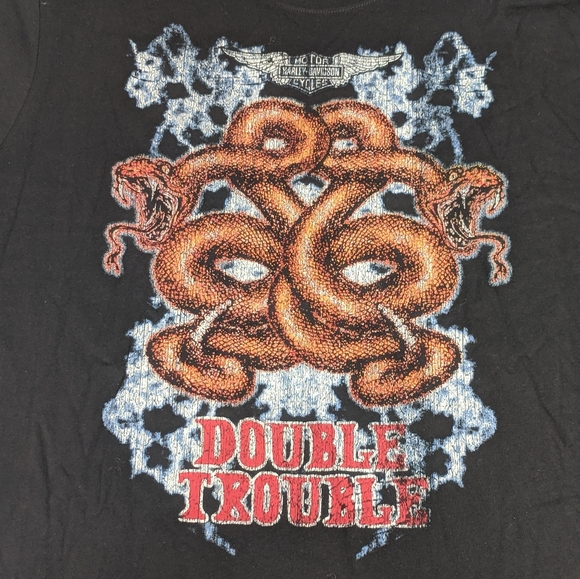 Harley Davidson Double Trouble Slim Fit Tshirt NWT Sz XL - Picture 5 of 5